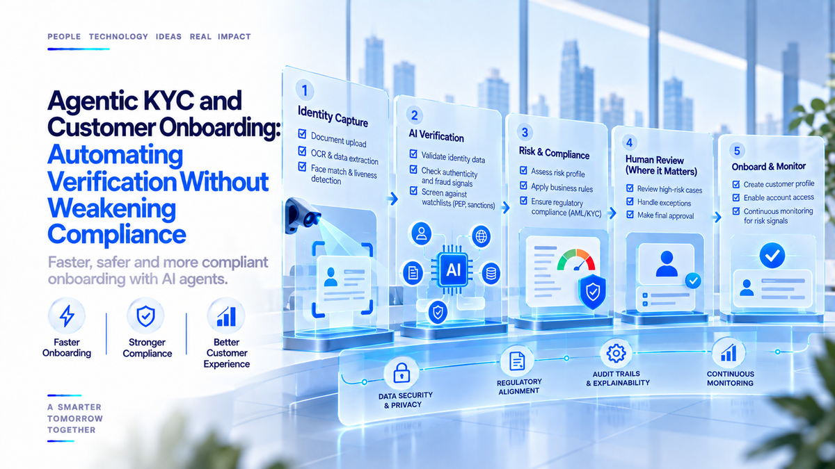Agentic KYC and Customer Onboarding: Automating Verification Without Weakening Compliance